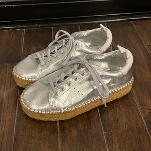 Women’s silver sneakers